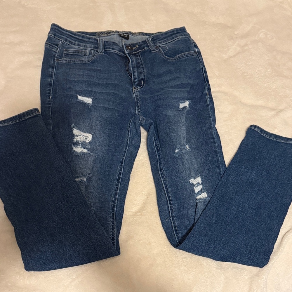Classic Blue Distressed Jeans
